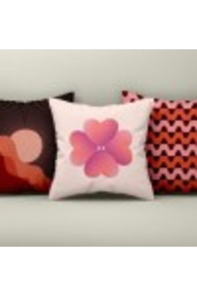 Lenjerii Deosebite Set 3 decorative pillow covers 43x43cm, Romantic Design
