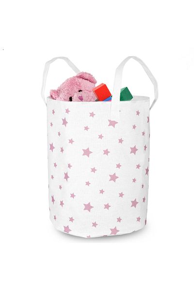 ideal STORE Rikko idealSTORE Toy Basket, Dimensions 60 x 35 cm, Waterproof Material, Cotton Fabric