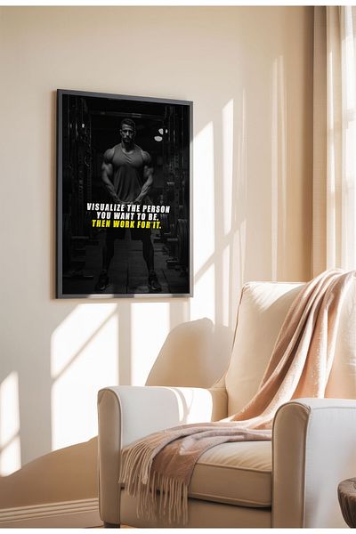 21mxm Motivational Wall Poster, Frameless Canvas, Inspirational Quote Art, Hustle Mindset 2025