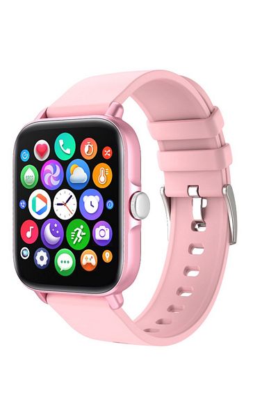 ideal STORE Smartwatch Techno PINK IdealStore Full HD, 1.7 Inch Screen with 280x280 Resolution, Blood Pressure Monitoring