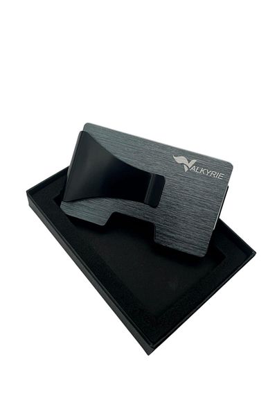 valkyrie Minimalist Metal Card Holder with Smart Mechanism Rfid Proof Stylish Durable 15-25 Card Capacity