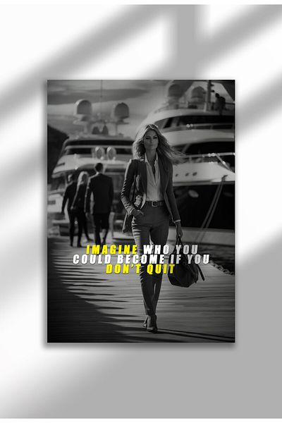 21mxm Motivational Wall Poster, Frameless Canvas, Inspirational Quote Art, Hustle Mindset 2025