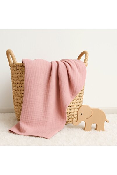 Iris Dusty Rose Düz Müslin Örtü