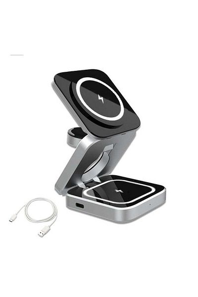 Loowoko Stație de încărcare wireless pliabilă universală Pb11 3 în 1