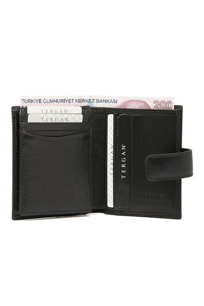 Tergan Black Leather Men's Wallet 1623A6F