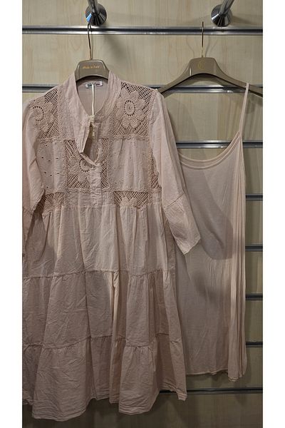 Park Moda Φόρεμα ιταλική βαμβακερή επένδυση με λεπτομέρεια