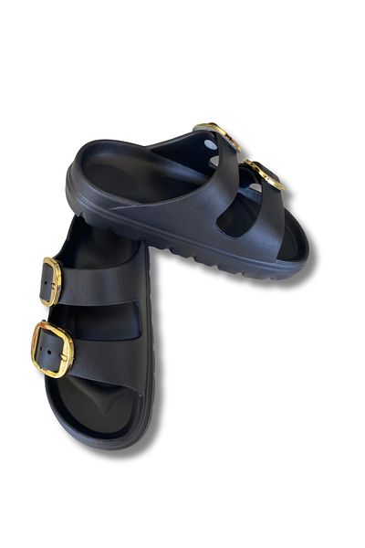 Lovita Shoes Lovita Buckle Women's Slippers 36-40 Black