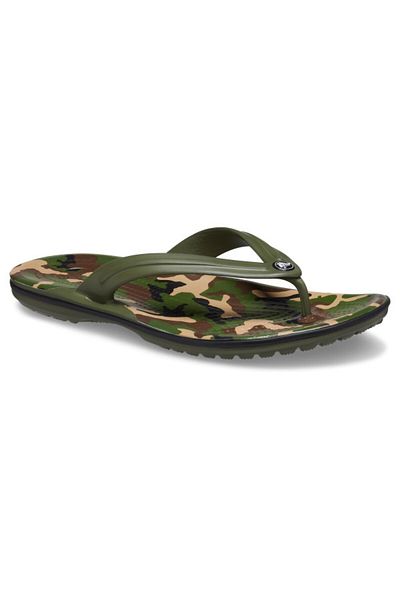 Crocs Crocband Printed Flip Flops 43-44 EU - M10/W12 US Green - Army Green/Black
