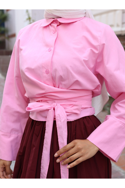 VAV ΠΟΥΚΑΜΙΣΟ ΜΕ ΚΟΥΦΙΑ ΜΕ ΜΕΣΟ - Ροζ - Vav