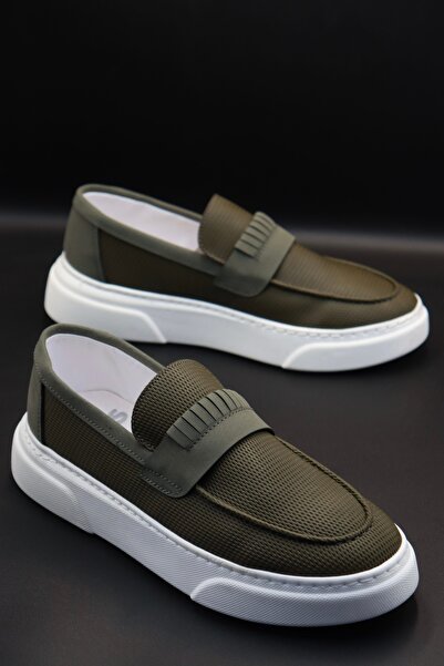 HEROD Men's Khaki Sneaker Shoes Daily Comfortable Soft Lightweight Polyurethane Sole