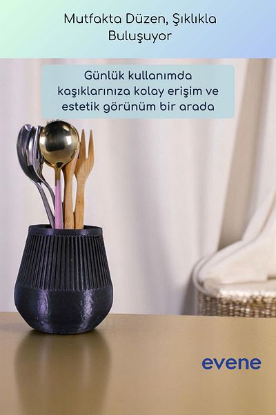 Evene Πάγκος Μπουκέτο Διακοσμητικό Όρθιο Μπουκέτο Κυλινδρικό Μπουκέτο Μαύρο Χρώμα Μοντέλο 88