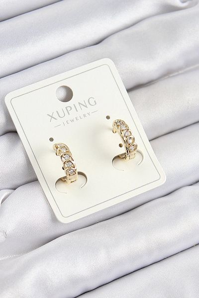 Clariss Xuping Zircon Stone Consecutive Model Gold Color Women's Earrings