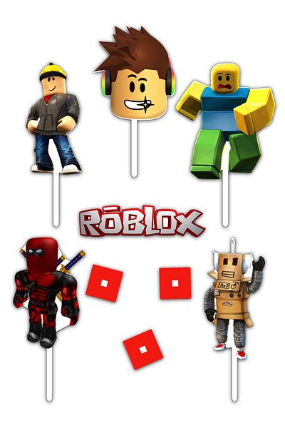 Bloom Atelier Roblox Cake Figurines, Set of 9 Cake Accessories, Cake Decoration Accessories, Cake Decorations