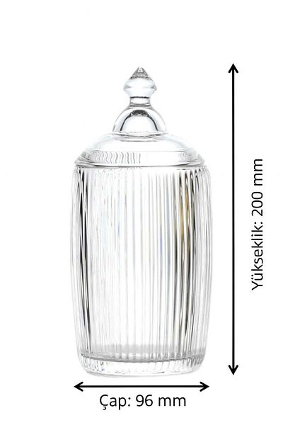 Wow Home Line Patterned Glass Large Size Jar