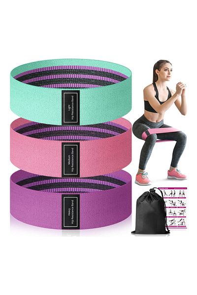 GYMEX Set 3 benzi elastice pentru modelarea feselor, ajutand la obtinerea unui aspect ferm si tonifiat
