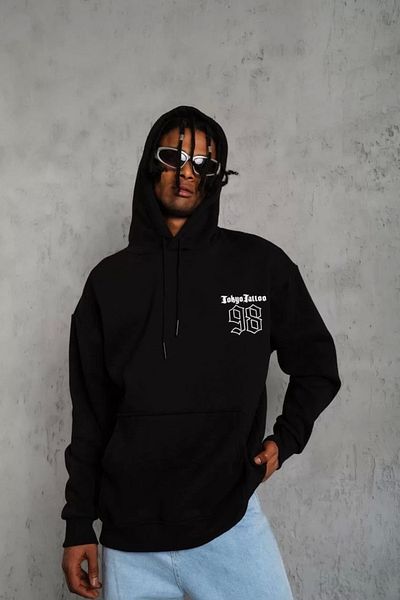 Silerra    Men's 98 Printed Hooded Sweat - Black