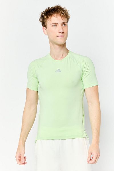 adidas Men Sportswear Fit Short Sleeve Training T-Shirt, Mint Green