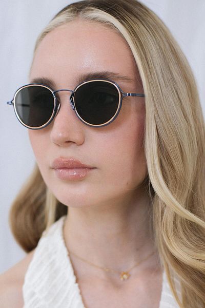 Bilge Karga Saul Navy Gold Black Sunglasses