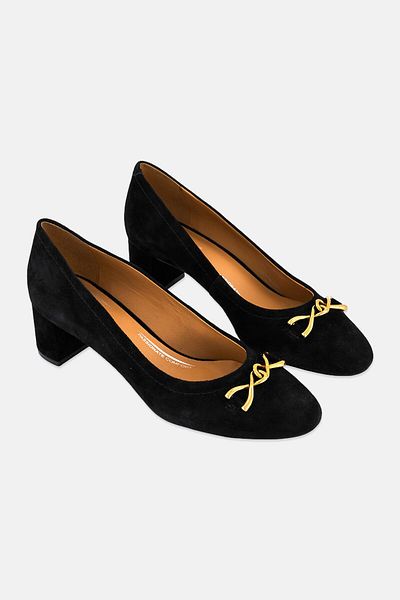Geox Women D Pheby 50 A Slip On Suede Pumps, Black