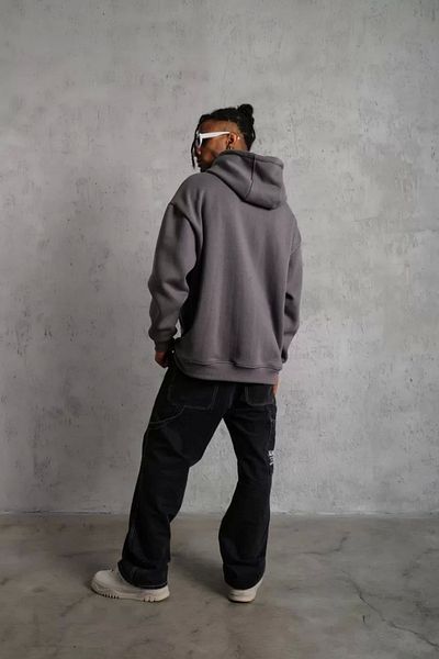 Silerra Men's Plain Hooded Sweat - Gray