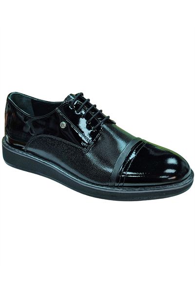 Nevzat ÖgE 0311-Eva Men's Black Patent Leather (40-44) Leather Classic Shoes
