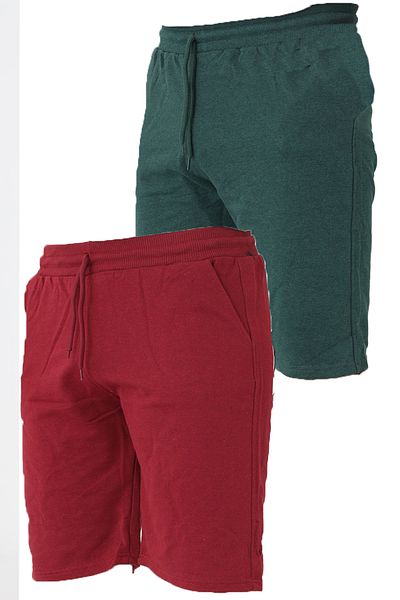 Lukitus 2 Thread Knitted Cotton Men's Shorts 2 Pieces