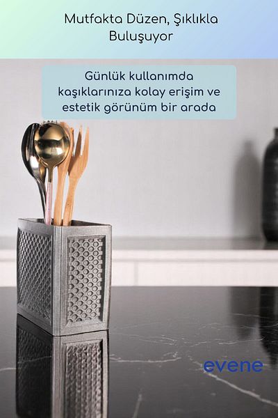 Evene Suport pentru tacâmuri de blat Suport decorativ pentru tacâmuri vertical Cilindru Suport pentru tacâmuri argintiu Culoare antică Model 92