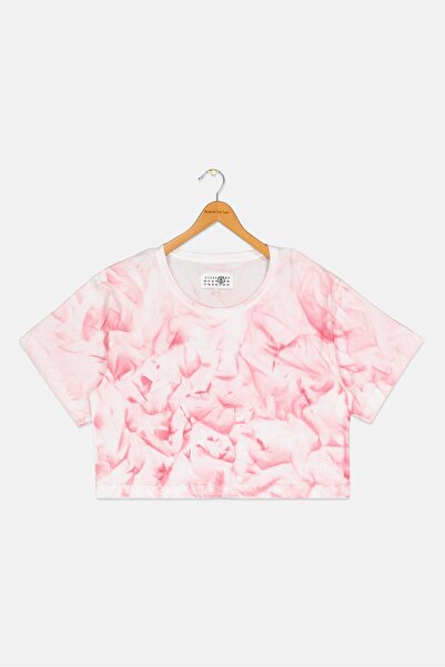 MM6 By Maison Margiela تي شيرت بناتي بأكمام قصيرة، متعدد الألوان