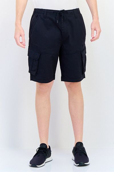 Threadbare Men Solid Cargo Shorts, Black