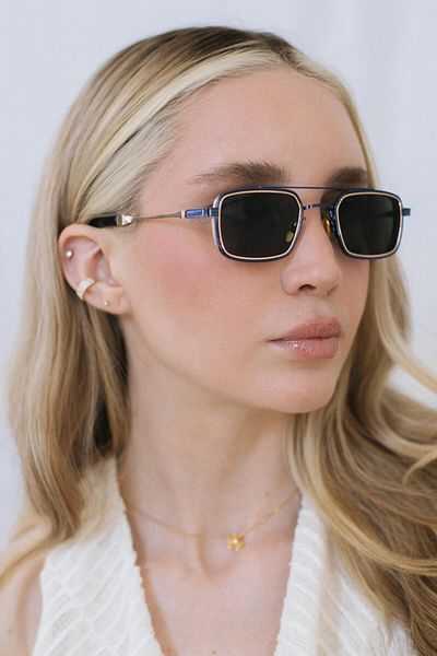 Bilge Karga Sion Navy Gold Black Sunglasses