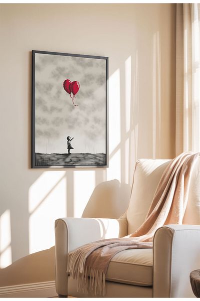 21mxm Street Art Poster, Vibrant Graffiti Portrait, Frameless Modern Canvas, Urban Vibe 2025