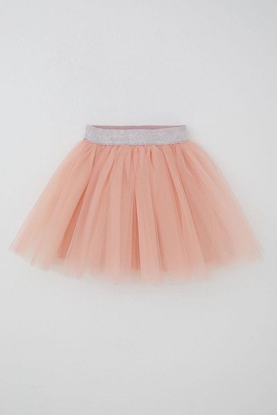 Breeze Пола туту за момиче с ластик и брокат, 5-10 години, цвят сьомга