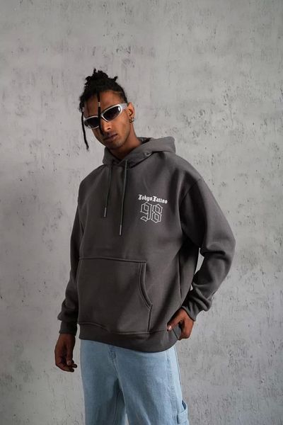 Silerra    Men's 98 Printed Hooded Sweat - Gray