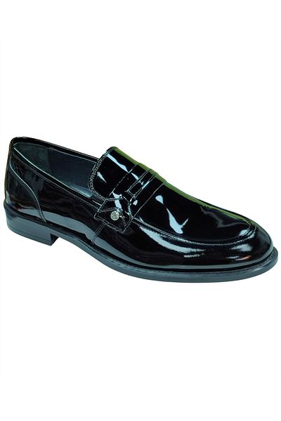 Nevzat ÖgE 0114-Neolit ​​Men's Black Patent Leather (40-44) Leather Classic Shoes