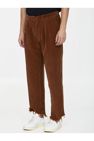 INCOTEX Cognac Velvet Trousers