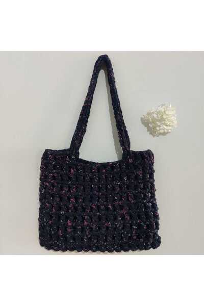 Selen Veronica Handmade Knitting Combed Cotton Bag 30 * 45 Custom Design Bag