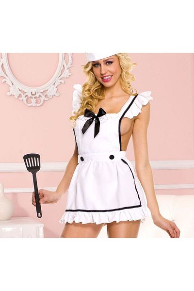 Astra Plus Costum Fancy Apron Spate Deschis Alb - Alb - ASTPS86Y12R-BKE