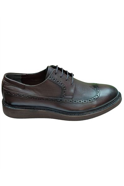 Nevzat ÖgE 01008-Eva Men's Brown (40-44) Leather Classic Shoes