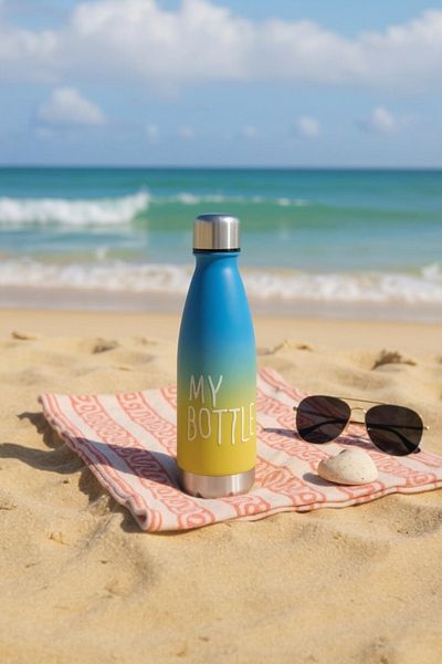 UCR HOME Colorful Motivational Water Bottle Water Bottle Sports Water Bottle Detox Camping Yoga Hard Plastic 650ml