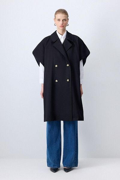 Touché Privé Kruvaze Gabardine Trench Vest