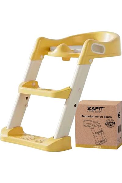 zafit ZAFIT® Children's Toilet Reducer with Ladder, Foldable, Portable, Non-slip Safety Surface, a