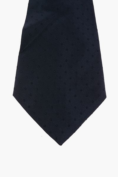 Corneliani Cravată Ascot de mătase cu buline, model ceremonie