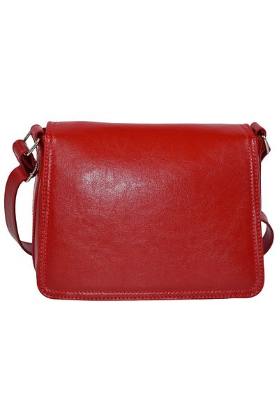 Magazinul de genti Women's genuine leather bag, model 127, shoulder and crossbody, Red