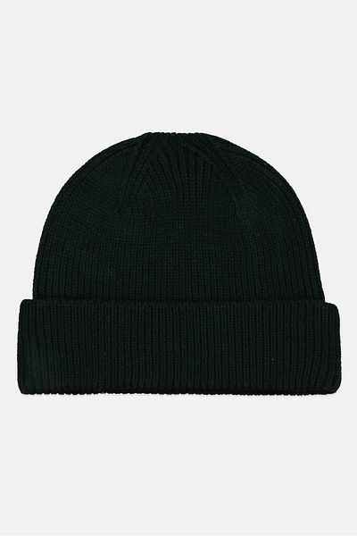 Tchibo Men Unisex Ribbed Knitted Hat, Dark Green
