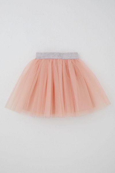 Breeze Пола туту за момиче с ластик и брокат, 5-10 години, цвят сьомга
