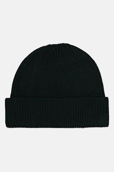 Tchibo Men Unisex Ribbed Knitted Hat, Dark Green