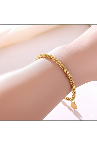 FAMEMUS ACCESSORY سوار نسائي من الفولاذ بتصميم ملتوي ملون لعيد الحب والمناسبا...