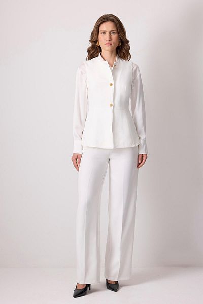 Touché Privé Gold Buttoned Vest Pants Suit