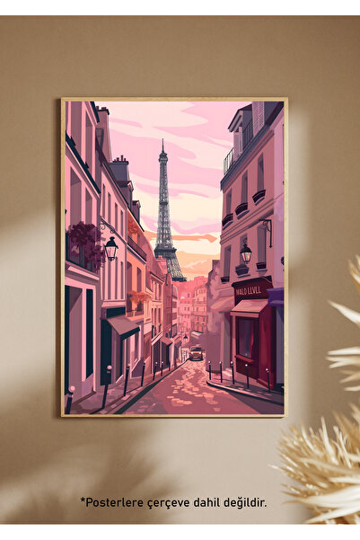 One Little Happiness Αφίσα EIFFEL TOWER Αισθητική αφίσα τοίχου, αφίσα χωρίς π...