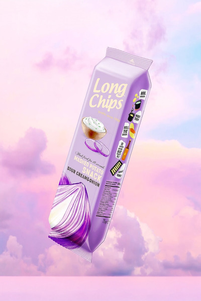 long chips Soğan Ve Ekşi Krema Aromalı Uzun Patates Cipsi 75 Gr – Sour Cream & Onion Çıtır Patates Cipsi